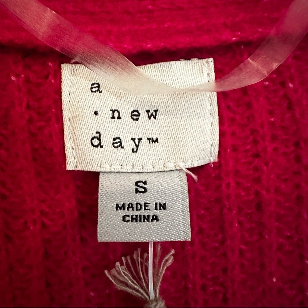 A New Day Target Button Up Sweater Dress Women's Small Fuchsia Casual Y2K Career - Picture 9 of 11